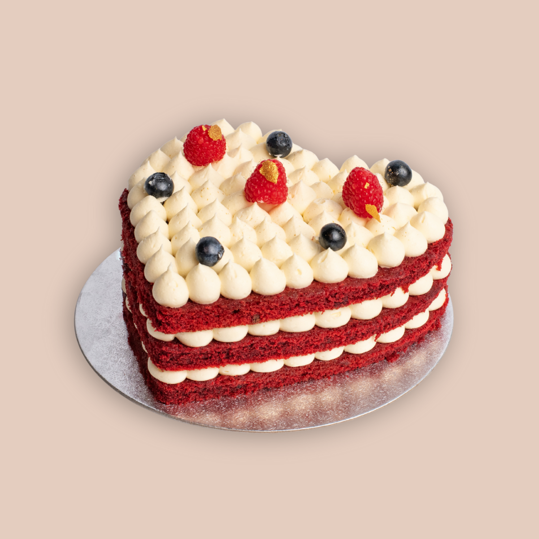 RED VELVET HEART SHAPED